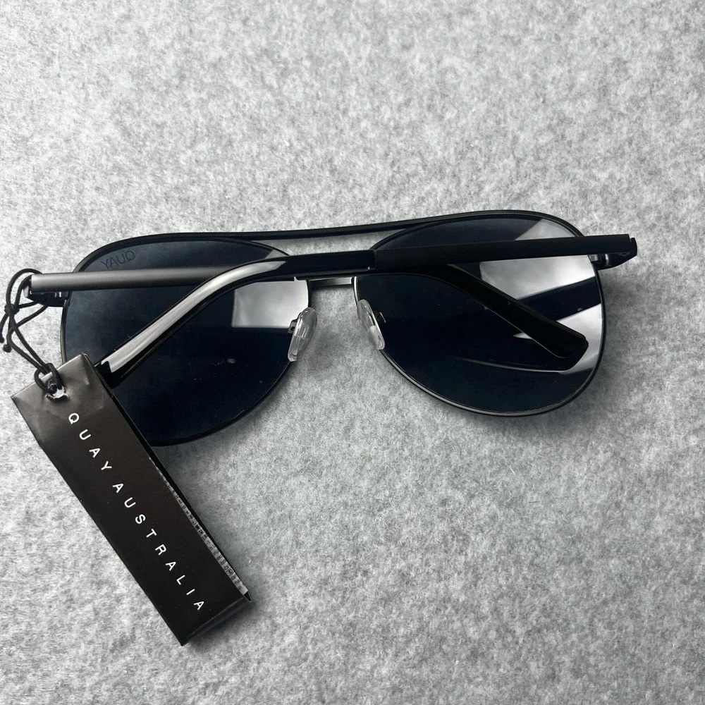 NEW! Quay Australia Vivienne Large Aviator Sunglasses Black - Picture 5 of 6